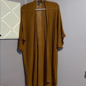 Long brown cardigan!